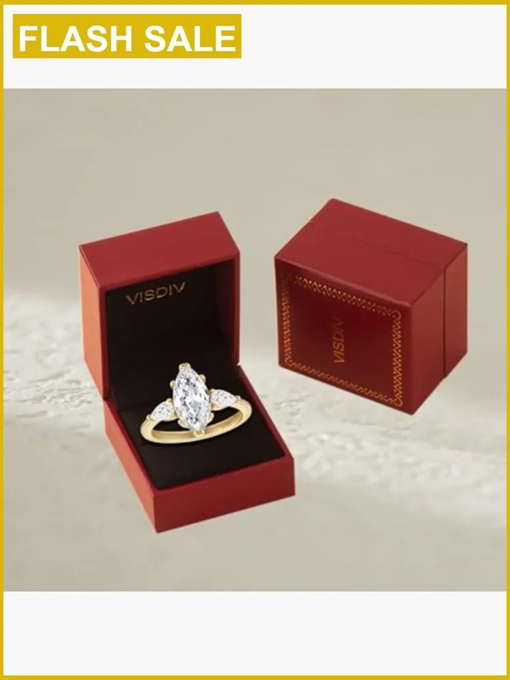2CT Marquise Cut CZ Engagement Ring Sterling Silver Solitaire Ring Promise Ring